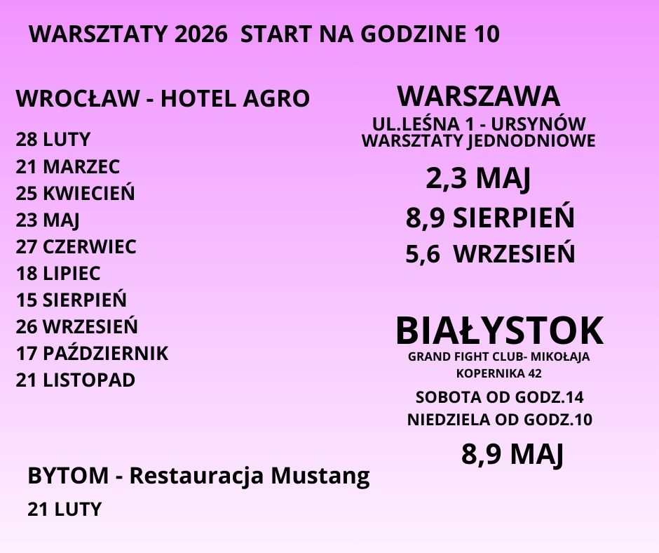 WARSZTATY JEDNODNIOWE WROCŁAW 2026